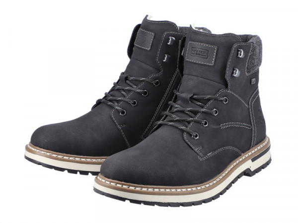 Rieker Herren Schnürstiefel schwarz TEX