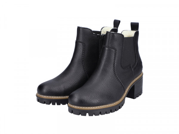 Rieker Damen Chelsea Boots schwarz/gefüttert