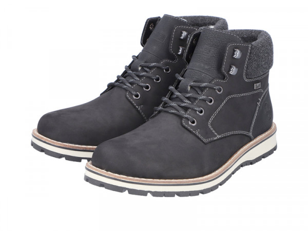 Rieker Herren Schnürstiefel schwarz TEX