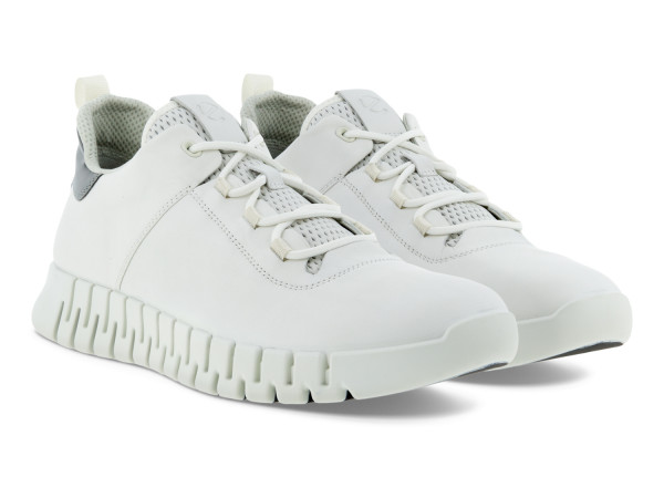 Ecco Herren Ledersneaker Gruuv M white