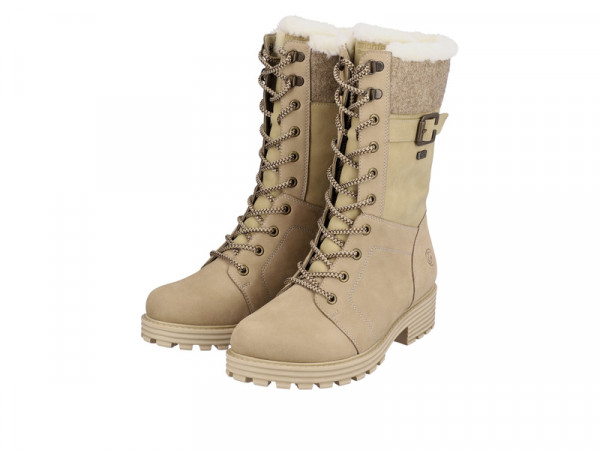 Remonte Damen Schnürstiefel beige/TEX