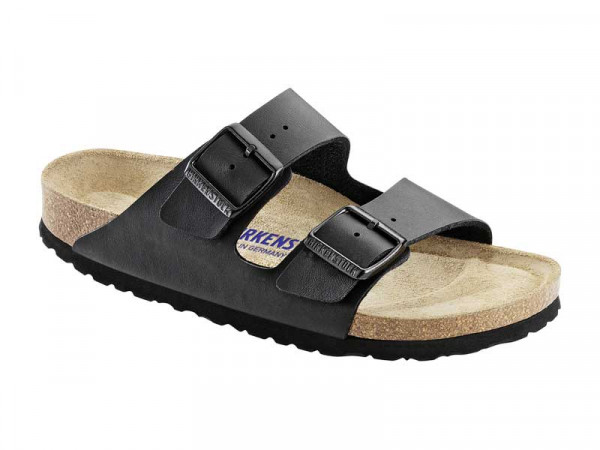 Birkenstock Herren Pantolette Arizona Weichbettung schwarz NF