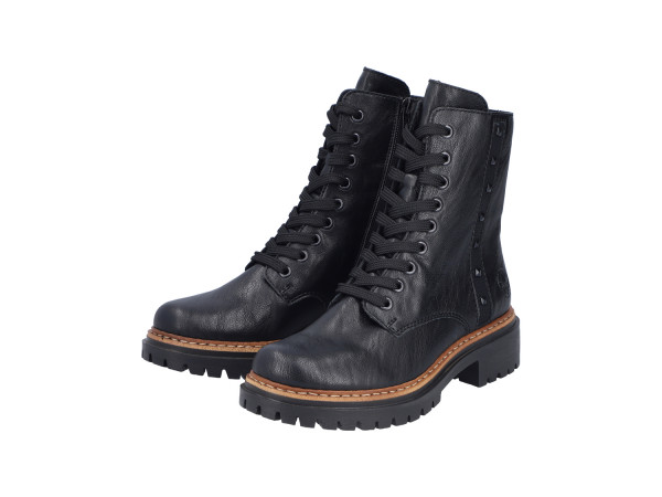 Rieker Damen Biker Boots schwarz